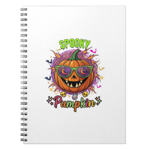 Cuaderno Gafas de sol de calabaza espeluznante lunas telara