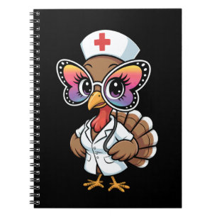 Cuaderno Gafas de sol de cara de pavo de enfermera linda ma