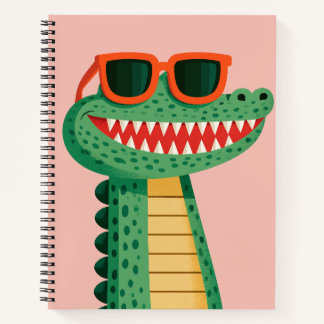 Cuaderno Gafas de sol de cocodrilo divertidas Animal de dib