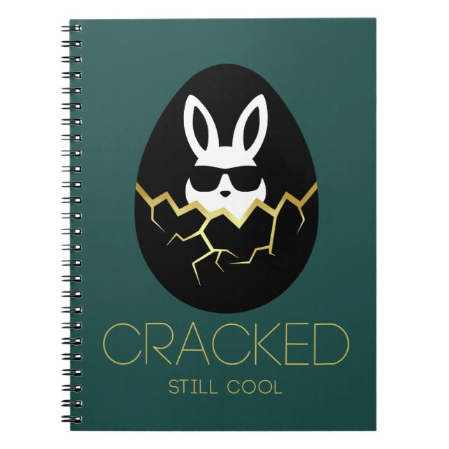 Cuaderno Gafas de sol de conejo genial cita divertida de co (Frente)