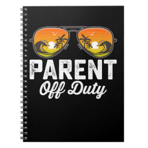 Cuaderno Gafas de sol de padres fuera de servicio último dí