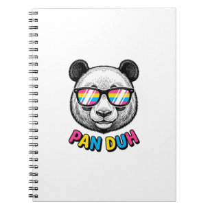 Cuaderno Gafas de sol de Panda divertidas Camiseta de graba