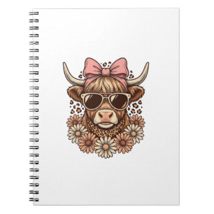 Cuaderno Gafas de sol de vaca de las Tierras Altas lindas l