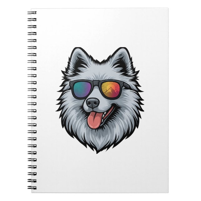 Cuaderno Gafas de sol para perros Montaña Atardecer Reflexi (Frente)