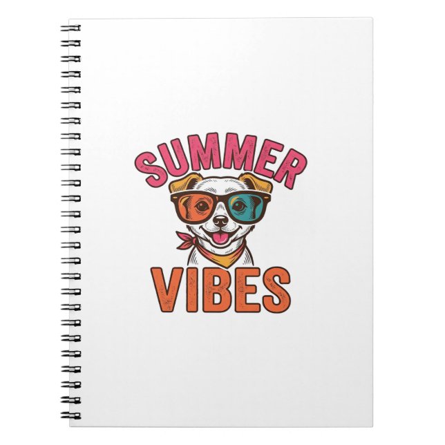 Cuaderno Gafas de sol para perros Summer Vibes Diseño de ca (Frente)