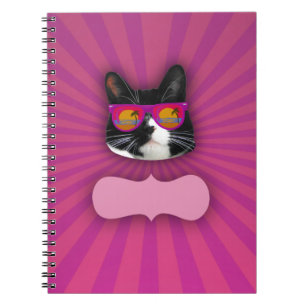 Cuaderno Gafas de sol personalizadas Neon Cat