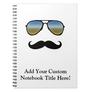 Cuaderno Gafas de sol retro divertidas con bigote