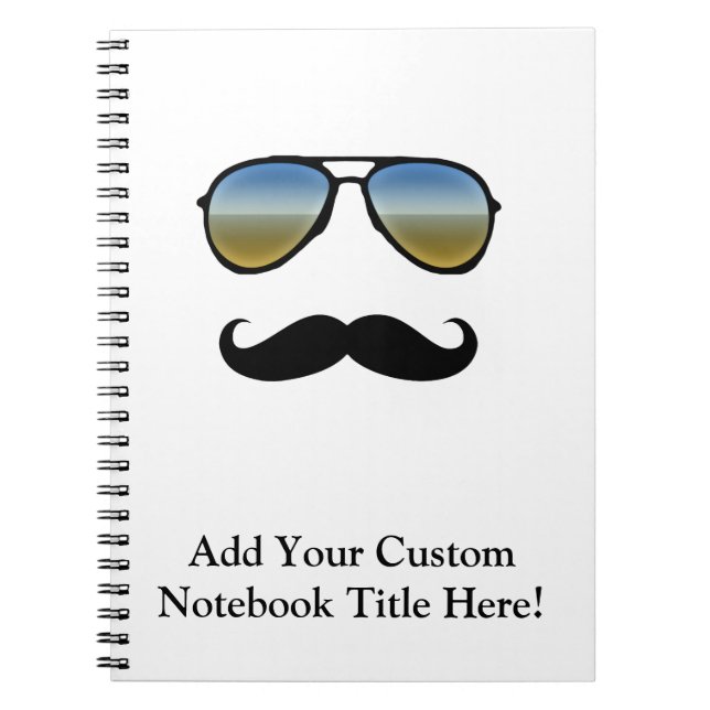 Cuaderno Gafas de sol retro divertidas con bigote (Frente)