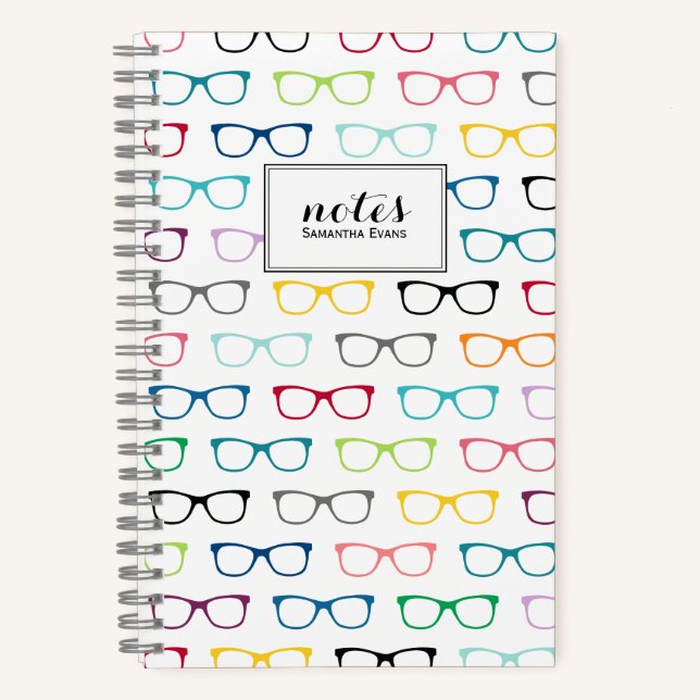 Cuaderno Gafas Hipster de colores Multicolor (Anverso)