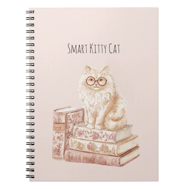 Cuaderno Gafas Inteligentes Gatito Rosa Libros (Frente)