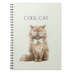 Cuaderno Gafas Mint Brown Cool Cat  