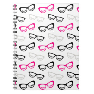 Cuaderno Gafas rosadas, negras y grises