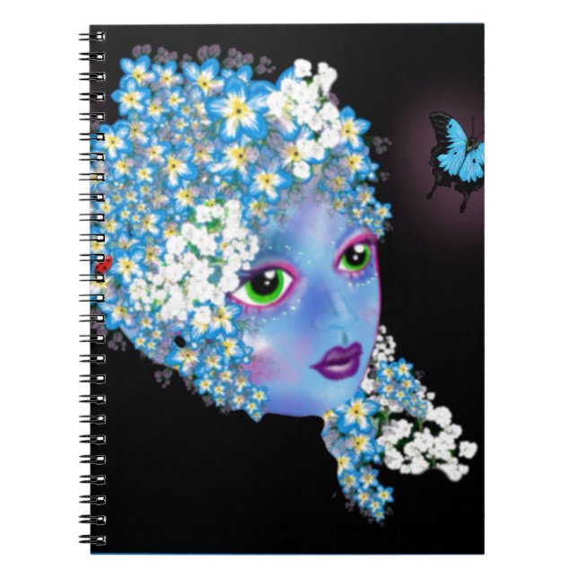 Cuaderno Gaia Tierra Madre Pagan Fantasma Arte de LeahG (Frente)