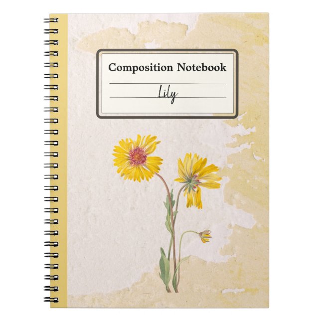 Cuaderno Gaillardia Perenne Flor Comp Personalizado (Frente)