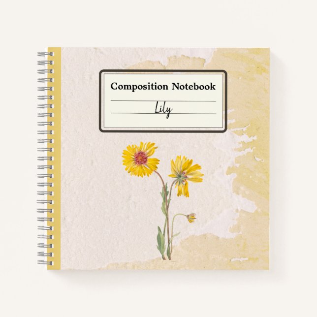 Cuaderno Gaillardia Perenne Flor Comp Personalizado (Anverso)
