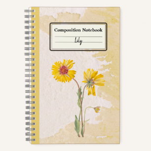 Cuaderno Gaillardia Perenne Flor Comp Personalizado