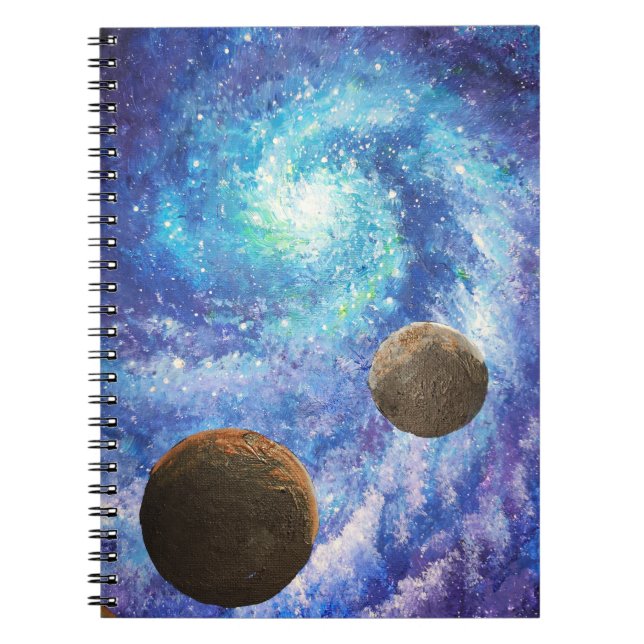 Cuaderno Galaxia azul y planetas (Frente)