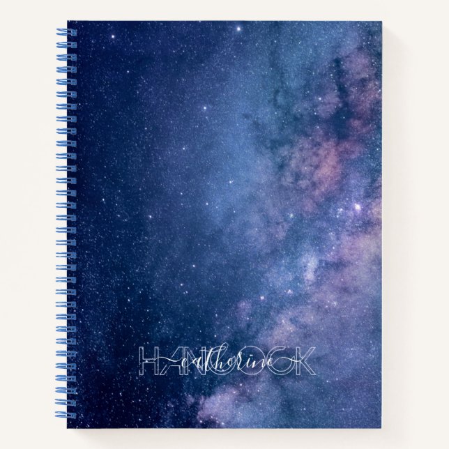 Cuaderno Galaxia azul y púrpura (Anverso)