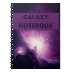 Cuaderno Galaxia Brillo Morado y Mármol Rosa