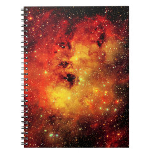 Cuaderno Galaxia caído en el fuego