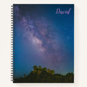 Cuaderno Galaxia de estrellas cielo nocturno