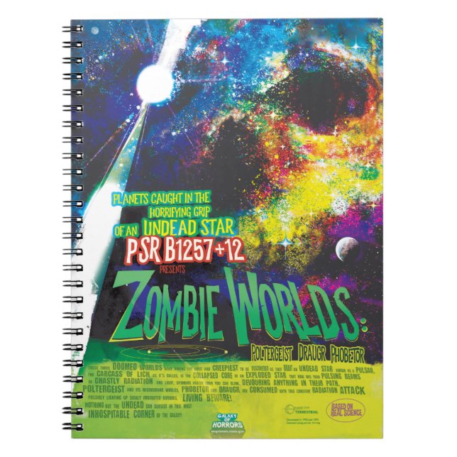Cuaderno Galaxia de Horrores de Halloween en el mundo zombi (Frente)