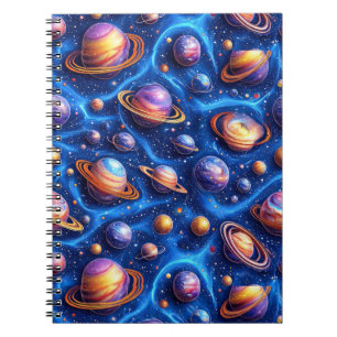 Cuaderno Galaxia de planetas lunares