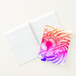Cuaderno Galaxia en espiral de tinta neón (Atardecer)