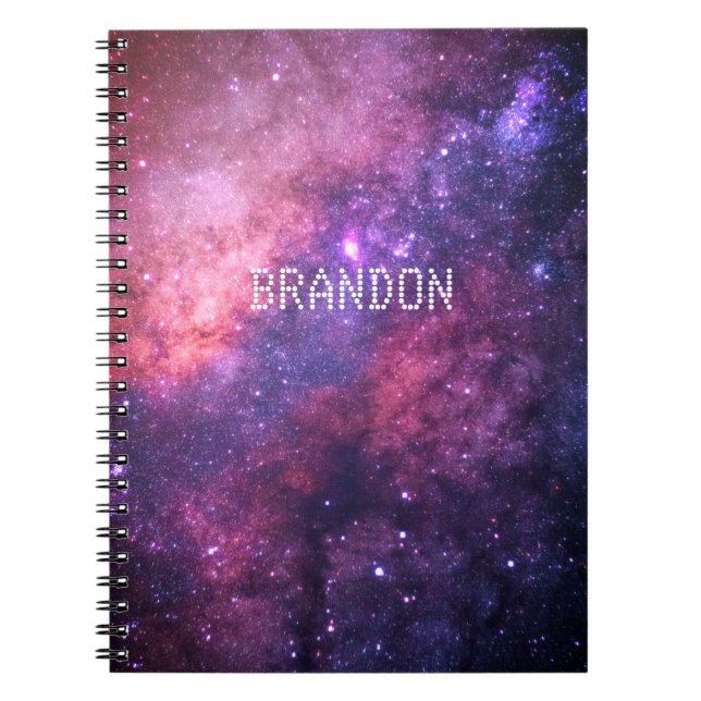 Cuaderno Galaxia Espacio Exterior Nebulosa Estrellas Cielo  (Frente)