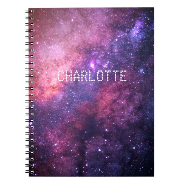 Cuaderno Galaxia Espacio Exterior Nebulosa Estrellas Cielo  (Frente)