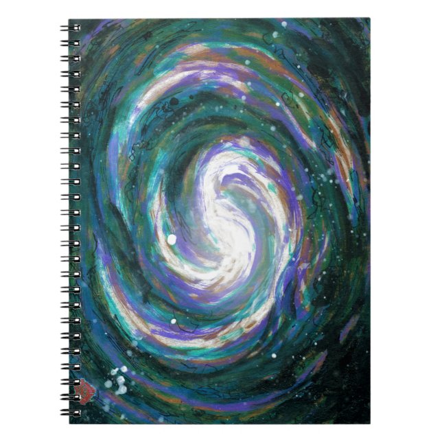 Cuaderno Galaxia espiral en el espacio (Frente)