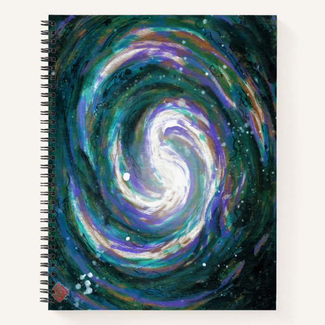 Cuaderno Galaxia espiral en el espacio (Anverso)