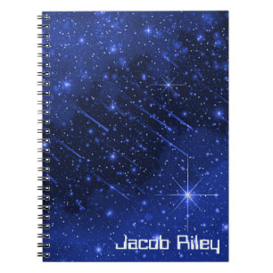Cuaderno Galaxia estelar con nombre personalizado