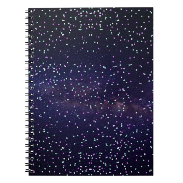 Cuaderno Galaxia hermosa,estrellas (Frente)