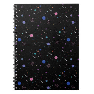 Cuaderno Galaxia Luna estrellas ,Cielo Nocturno,  Astronomí