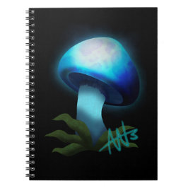 Cuaderno Galaxia Shiitake GLuminoso Mushroom azul claro