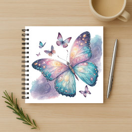 Cuaderno Galaxy Butterfly with Pastel Celestial Wings 