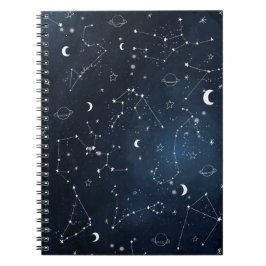 Cuaderno Galaxy Constellations Sky Astronomy Stars Planets