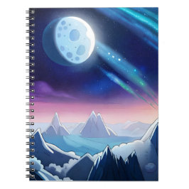 Cuaderno Galaxy Moon Aurora
