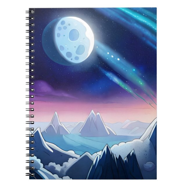 Cuaderno Galaxy Moon Aurora (Frente)