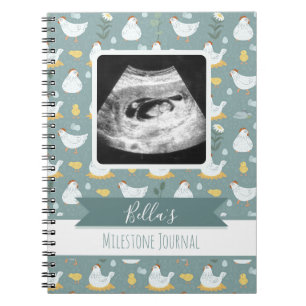 Cuaderno Galería de Fotografía de Guardería de Pollo Azul P