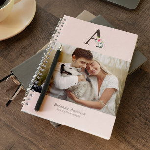 Cuaderno Galería de Monogramas Florales de 4 Fotos