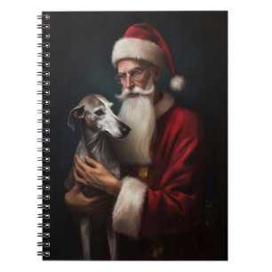 Cuaderno Galgo con Santa Claus Festivo de Navidad