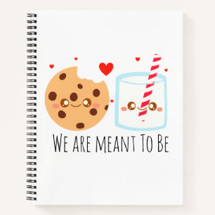 Cuaderno Galleta De Chip De Chocolate Y Vidrio De Leche