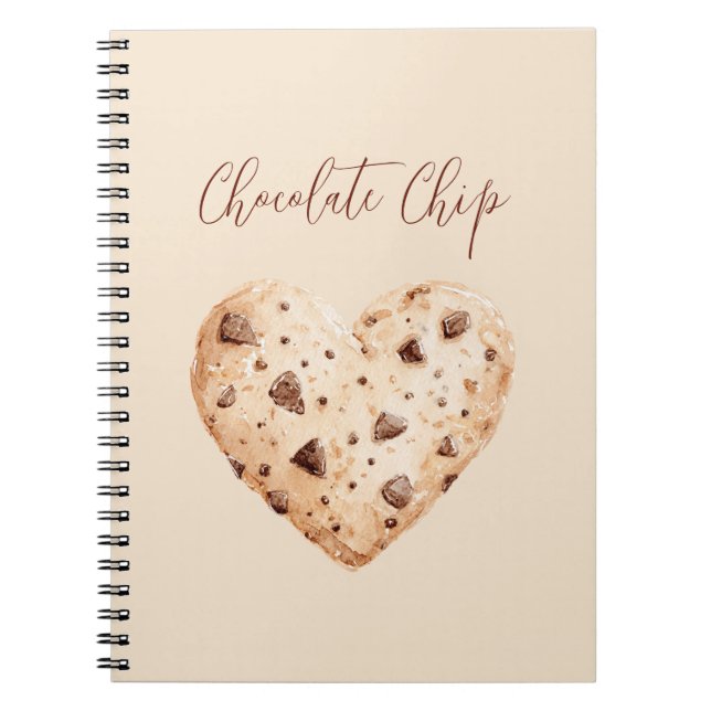 Cuaderno Galleta De Corazón Con Chips De Chocolate (Frente)