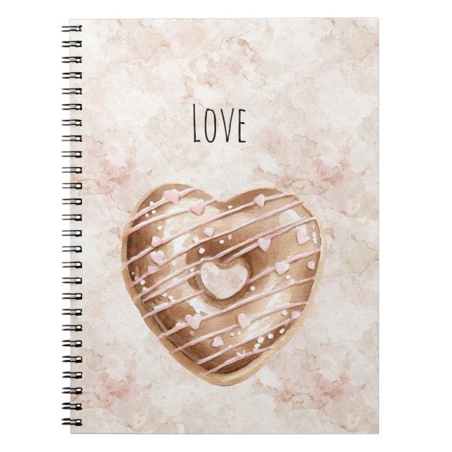 Cuaderno Galleta De Corazón Rosa De Chocolate (Frente)