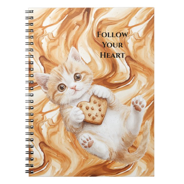 Cuaderno Galleta de gato con crema de caramelo (Frente)
