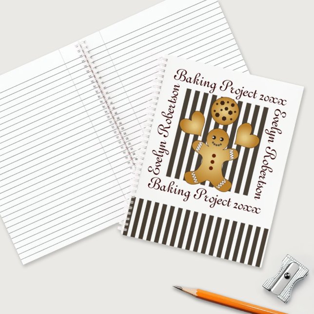 Cuaderno Galleta de hombre de jengibre linda personalizada (Subido por el creador)