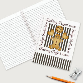 Cuaderno Galleta de hombre de jengibre personalizada y lind