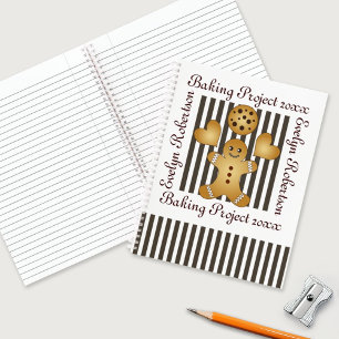 Cuaderno Galleta de hombre de jengibre personalizada y lind